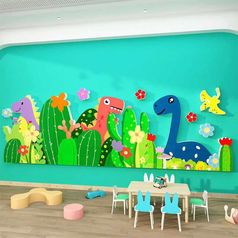 Tranh Fomex EPeBen dán tường nổi 3d Khủng long Xương rồng trang trí Phòng cho bé, Phòng ngủ, Mẫu giáo