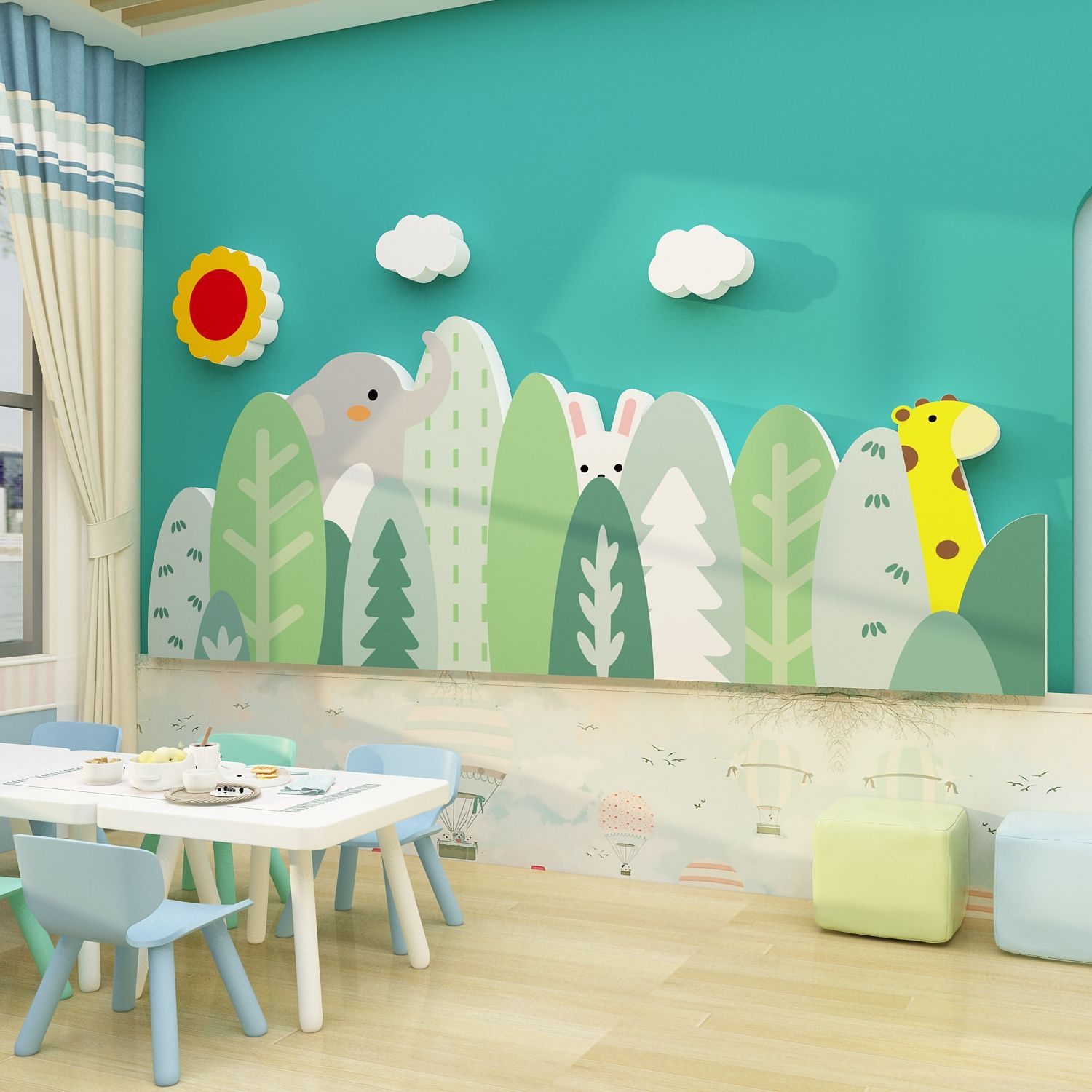 Tranh Fomex EPeBen dán tường nổi 3d Hoang Mạc trang trí Phòng cho bé, Phòng ngủ, Mẫu giáo