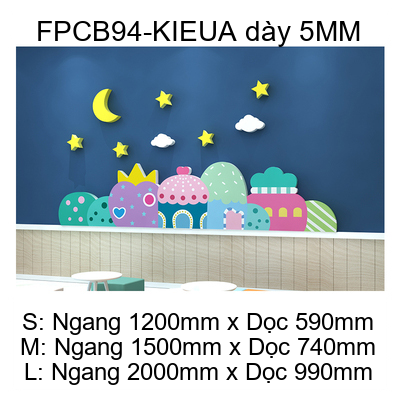 Tranh Fomex EPeBen dán tường nổi 3d Thành Phố Nhỏ trang trí Phòng cho bé, Phòng ngủ, Mẫu giáo