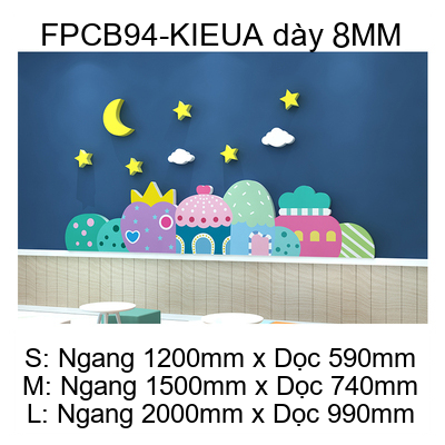Tranh Fomex EPeBen dán tường nổi 3d Thành Phố Nhỏ trang trí Phòng cho bé, Phòng ngủ, Mẫu giáo