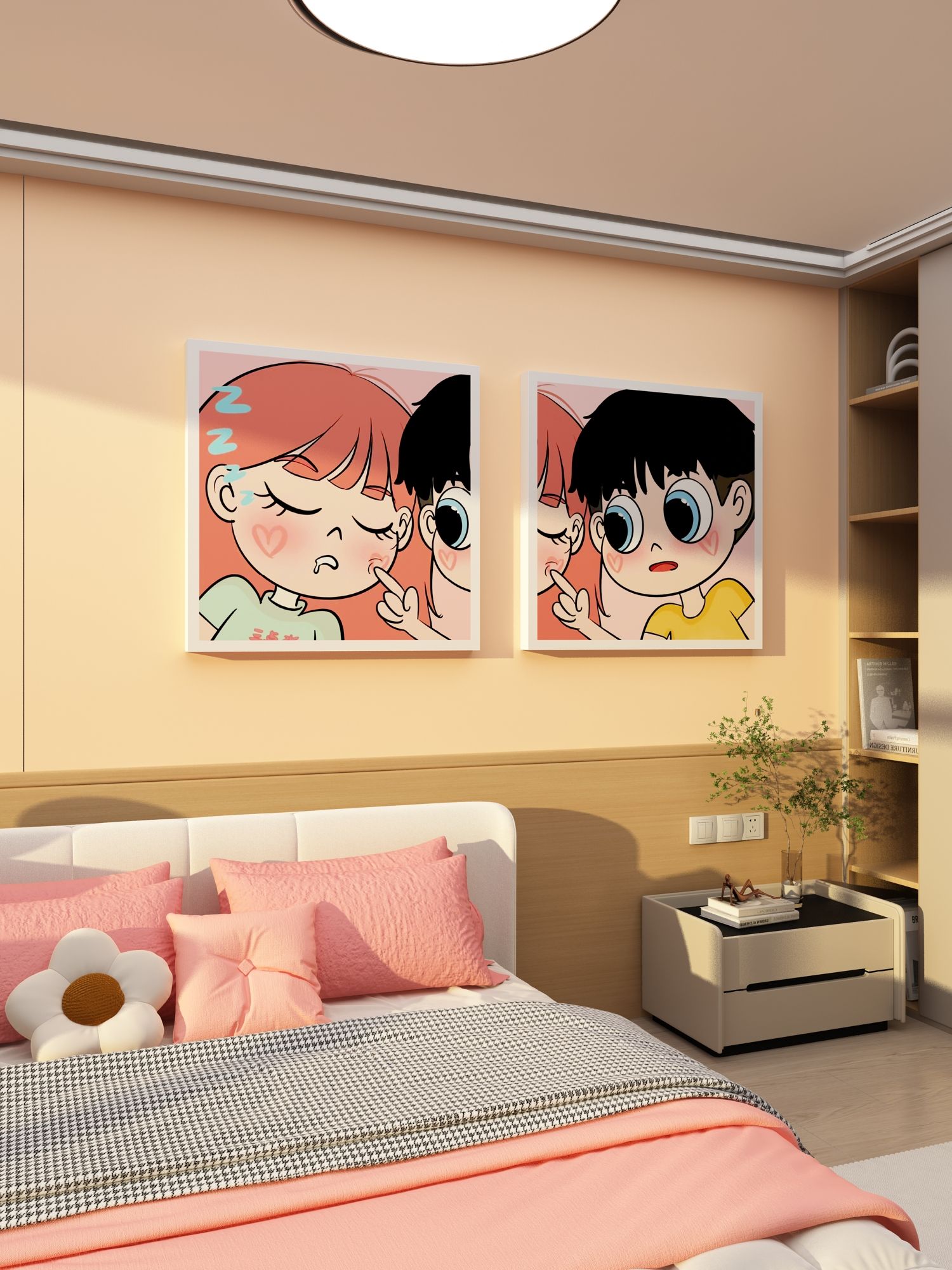 Tranh Fomex EPeBen dán tường nổi 3d Bộ Phim Hoạt Hình Trang Trí Phòng Trẻ Cho Bé, Mầm non, Mẫu Giáo