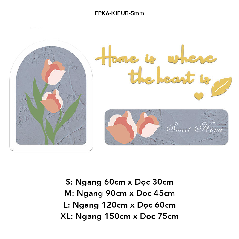 Tranh Fomex EPeBen dán tường nổi 3d Hình Sweet Home Decor Trang Trí Nhà Hàng Quán Ăn Phòng Bếp