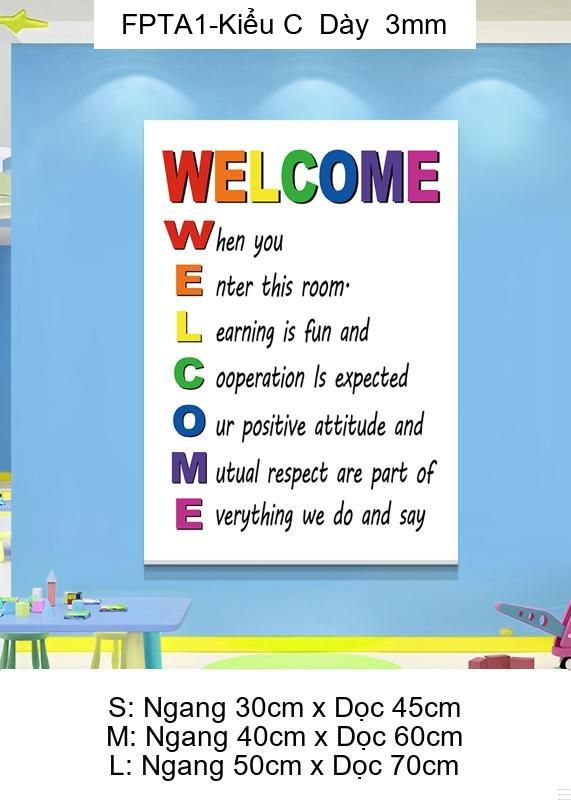 Tranh Fomex EPeBen Hình trang trí lớp học tiếng Anh mẫu giáo, thư viện, lớp học thêm, cơ sở đào tạo, hình nền dán tường