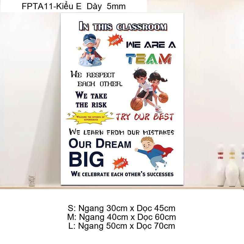 Tranh Fomex EPeBen Hình trang trí lớp học tiếng Anh mẫu giáo, thư viện, lớp học thêm, cơ sở đào tạo, hình nền dán tường