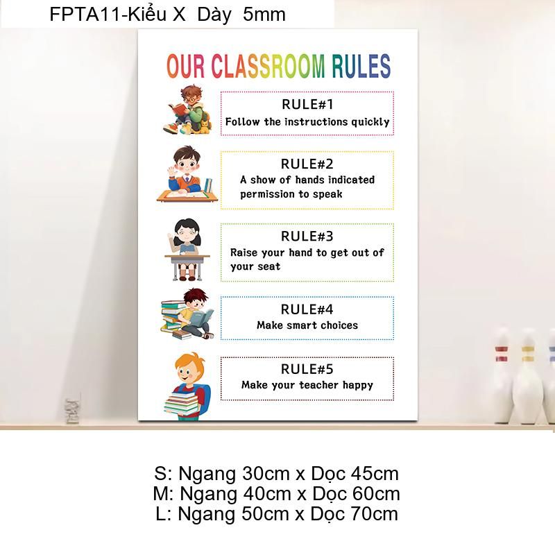 Tranh Fomex EPeBen Hình trang trí lớp học tiếng Anh mẫu giáo, thư viện, lớp học thêm, cơ sở đào tạo, hình nền dán tường