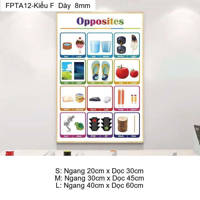 Tranh Fomex EPeBen Hình trang trí lớp học tiếng Anh mẫu giáo, thư viện, lớp học thêm, cơ sở đào tạo, hình nền dán tường