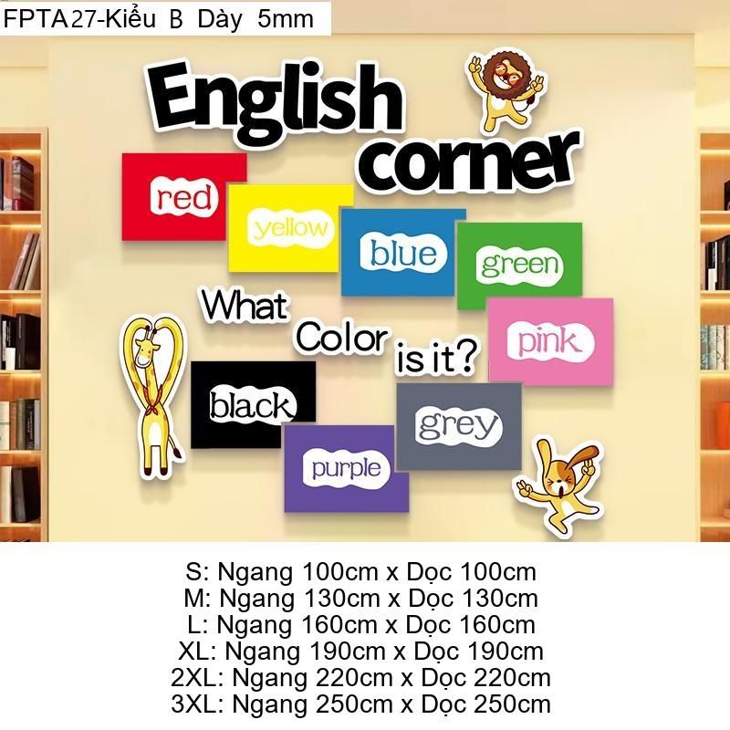 Tranh Fomex EPeBen Hình trang trí lớp học tiếng Anh mẫu giáo, thư viện, lớp học thêm, cơ sở đào tạo, hình nền dán tường