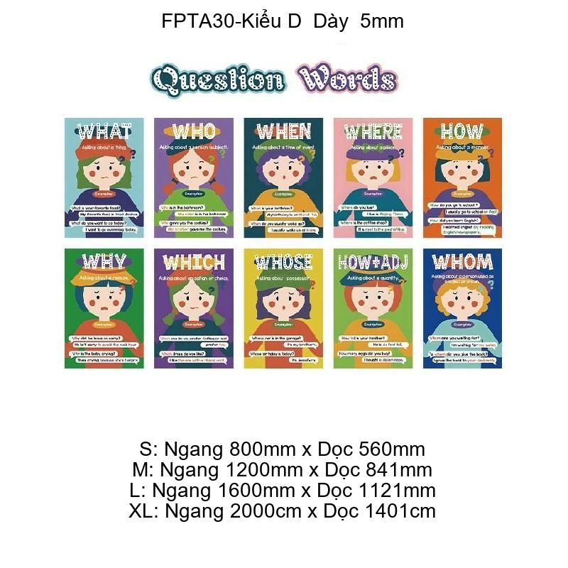 Tranh Fomex EPeBen Hình trang trí lớp học tiếng Anh mẫu giáo, thư viện, lớp học thêm, cơ sở đào tạo, hình nền dán tường