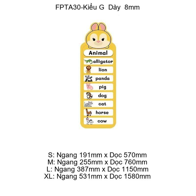 Tranh Fomex EPeBen Hình trang trí lớp học tiếng Anh mẫu giáo, thư viện, lớp học thêm, cơ sở đào tạo, hình nền dán tường