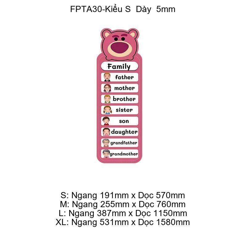 Tranh Fomex EPeBen Hình trang trí lớp học tiếng Anh mẫu giáo, thư viện, lớp học thêm, cơ sở đào tạo, hình nền dán tường