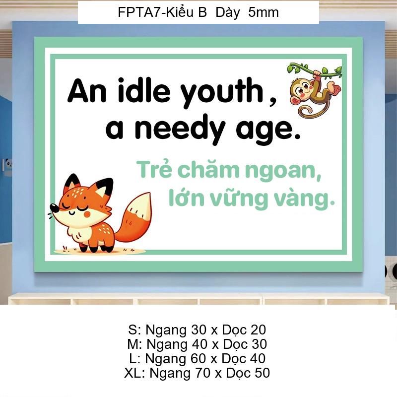 Tranh Fomex EPeBen Hình trang trí lớp học tiếng Anh mẫu giáo, thư viện, lớp học thêm, cơ sở đào tạo, hình nền dán tường