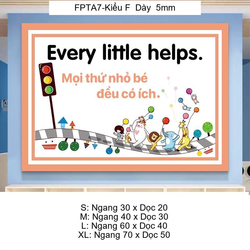 Tranh Fomex EPeBen Hình trang trí lớp học tiếng Anh mẫu giáo, thư viện, lớp học thêm, cơ sở đào tạo, hình nền dán tường