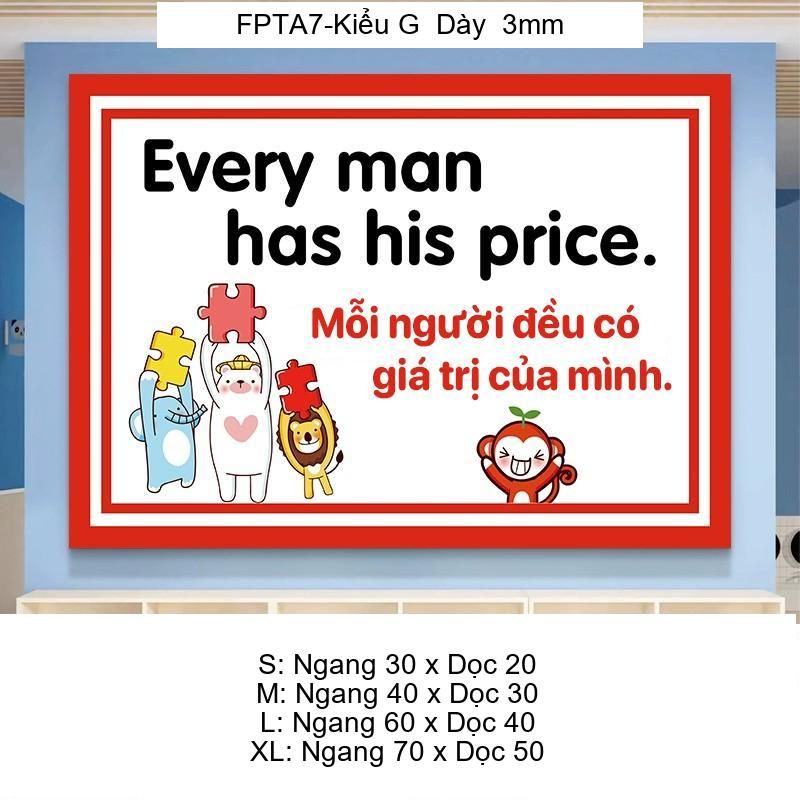Tranh Fomex EPeBen Hình trang trí lớp học tiếng Anh mẫu giáo, thư viện, lớp học thêm, cơ sở đào tạo, hình nền dán tường
