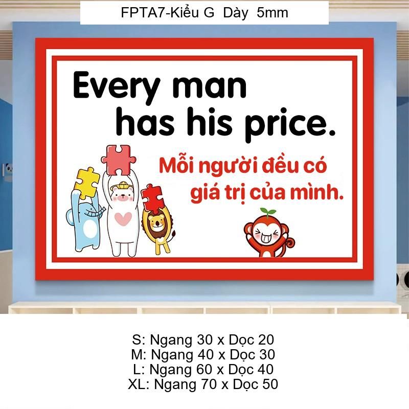 Tranh Fomex EPeBen Hình trang trí lớp học tiếng Anh mẫu giáo, thư viện, lớp học thêm, cơ sở đào tạo, hình nền dán tường