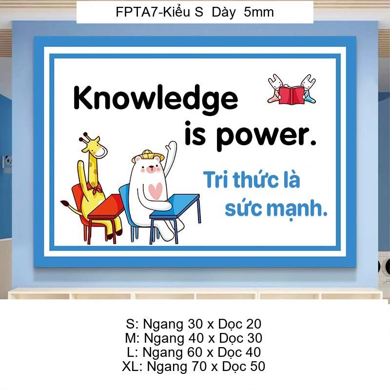 Tranh Fomex EPeBen Hình trang trí lớp học tiếng Anh mẫu giáo, thư viện, lớp học thêm, cơ sở đào tạo, hình nền dán tường