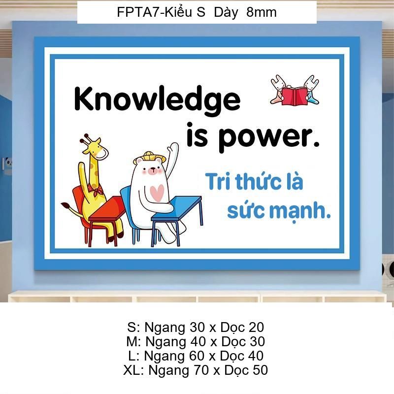 Tranh Fomex EPeBen Hình trang trí lớp học tiếng Anh mẫu giáo, thư viện, lớp học thêm, cơ sở đào tạo, hình nền dán tường