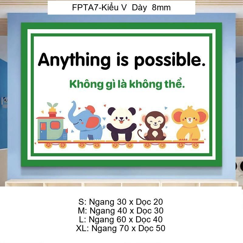 Tranh Fomex EPeBen Hình trang trí lớp học tiếng Anh mẫu giáo, thư viện, lớp học thêm, cơ sở đào tạo, hình nền dán tường