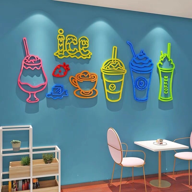 Tranh mica EPeBen dán tường nổi 3d hình Chú cún Welcome trang trí cửa ra vào, cửa hàng, quán ăn, địa điểm kinh doanh