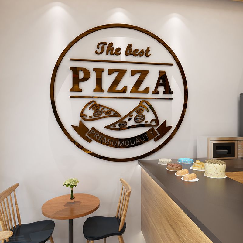 Tranh mica EPeBen dán tường nổi 3d hình miếng bánh pizza trang trí cửa hàng bánh, nhà hàng đồ ăn nhanh, burger, gà rán