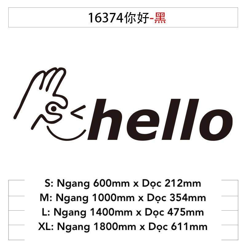 Tranh mica EPeBen dán tường nổi 3d hình Hello Ok decor trang trí Dán Quầy Thu Ngân, Cửa Hàng
