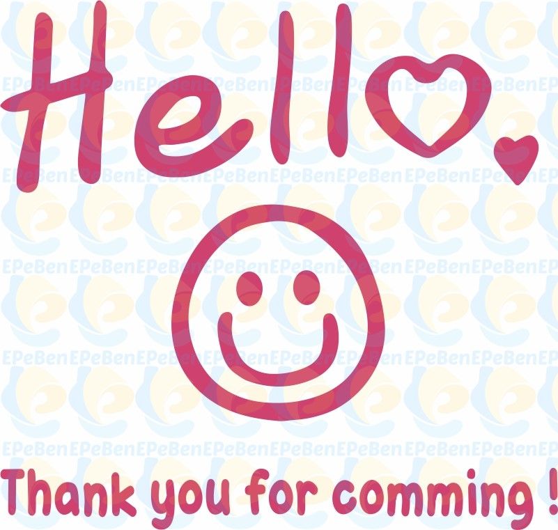 Tranh mica EPeBen dán tường nổi 3d hình Welcome hello mặt cười decor trang trí quán trà sữa, cửa hàng, spa, salon