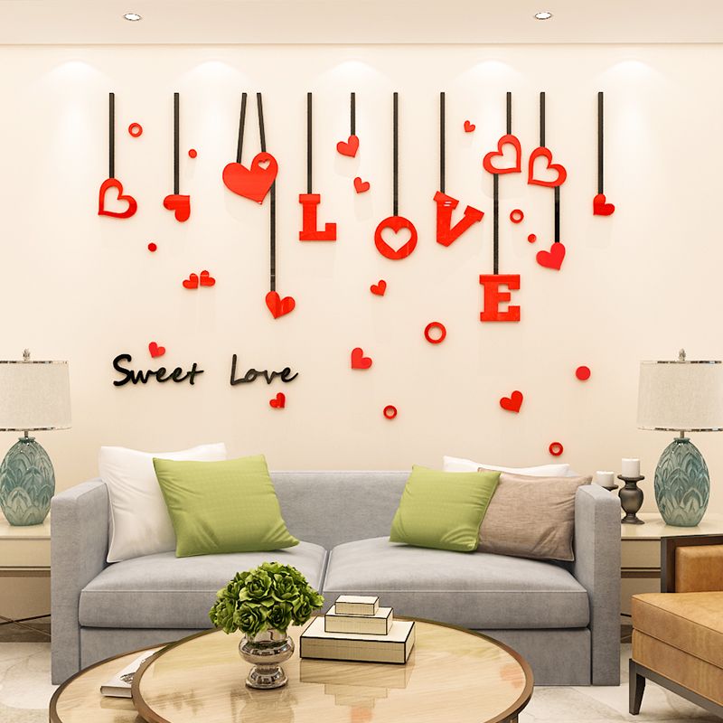 Tranh mica EPeBen dán tường nổi 3d hình Sweet Love decor trang trí tường nhà, phòng khách, phòng ngủ