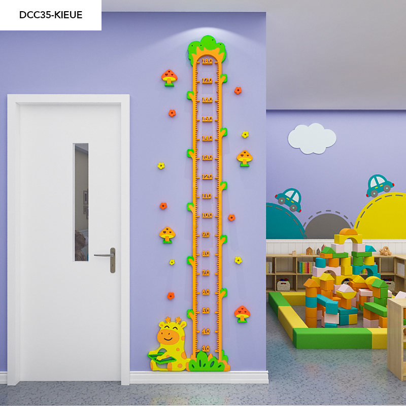 Tranh mica EPeBen dán tường nổi 3d Thước đo chiều cao phi hành gia decor trang trí Phòng ngủ cho bé, Lớp Học Mẫu giáo