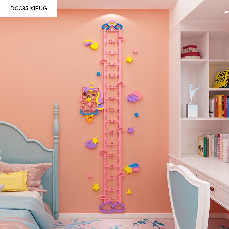 Tranh mica EPeBen dán tường nổi 3d Thước đo chiều cao phi hành gia decor trang trí Phòng ngủ cho bé, Lớp Học Mẫu giáo