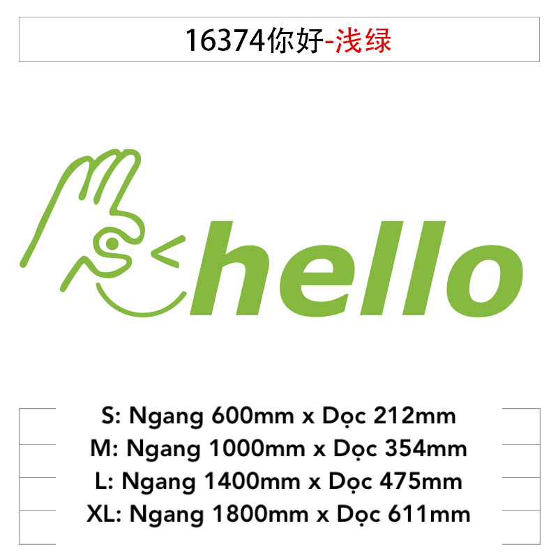 Tranh mica EPeBen dán tường nổi 3d hình Hello Ok decor trang trí Dán Quầy Thu Ngân, Cửa Hàng