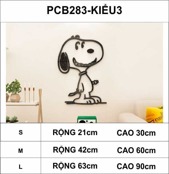 Tranh mica EPeBen dán tường nổi 3d hình Thước snoopy & friend decor trang trí phòng cho bé, Trường mầm non, cửa hàng