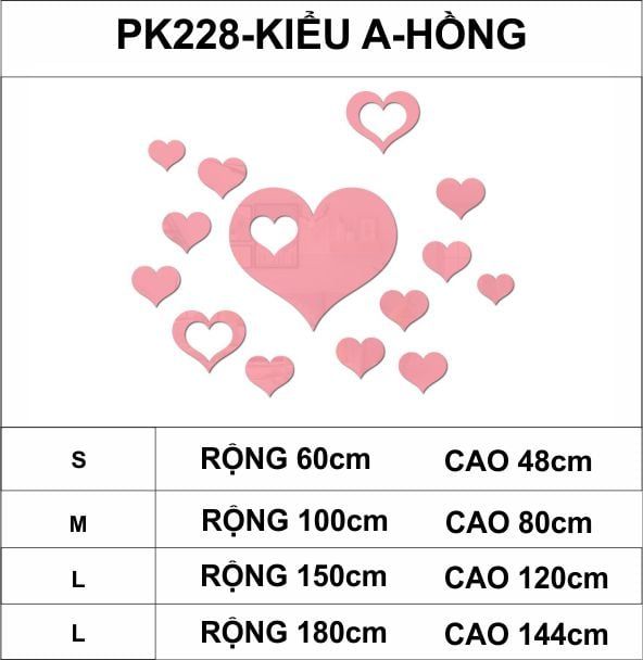 Tranh mica EPeBen dán tường nổi 3d hình Trái tim xinh đẹp decor trang trí phòng khách, phòng ngủ, cửa hàng