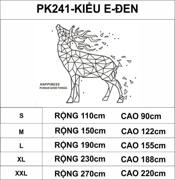 Tranh mica EPeBen dán tường nổi 3d hình con vật nghệ thuật hình khối polygon hươu ngựa chim cá Trang trí phòng khách
