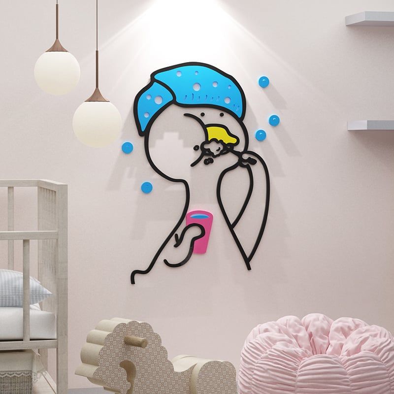 Tranh mica EPeBen dán tường nổi 3d hình lớp học của bé vui vẻ mỗi ngày, Happy everyday trang trí phòng cho bé, mầm non