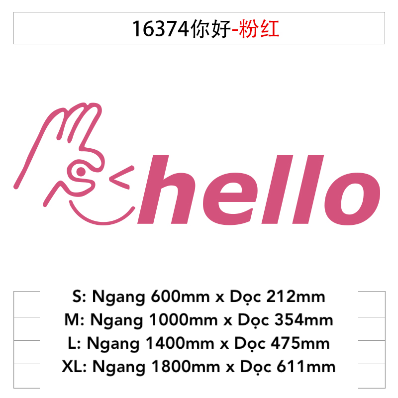 Tranh mica EPeBen dán tường nổi 3d hình Hello Ok decor trang trí Dán Quầy Thu Ngân, Cửa Hàng