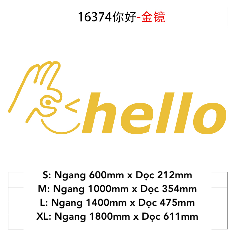 Tranh mica EPeBen dán tường nổi 3d hình Hello Ok decor trang trí Dán Quầy Thu Ngân, Cửa Hàng