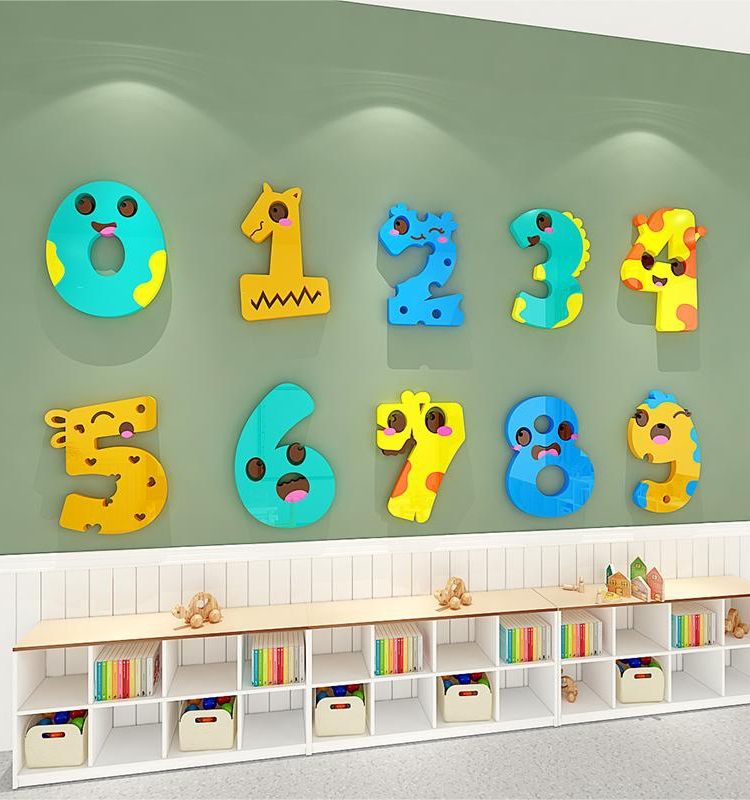 Tranh mica EPeBen dán tường nổi 3d hình Số Đếm decor trang trí Phòng cho bé, Phòng ngủ, Phòng khách,Mầm non
