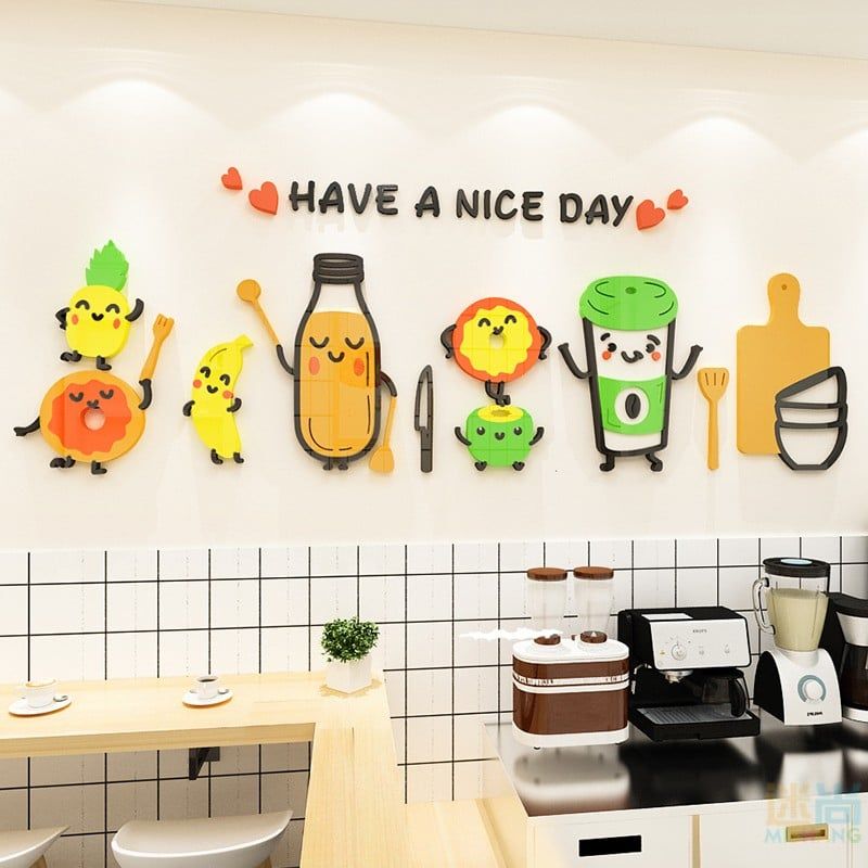 Tranh mica EPeBen dán tường nổi 3d hình I Love Cooking good time nice day decor trang trí Phòng Bếp, Phòng Ăn