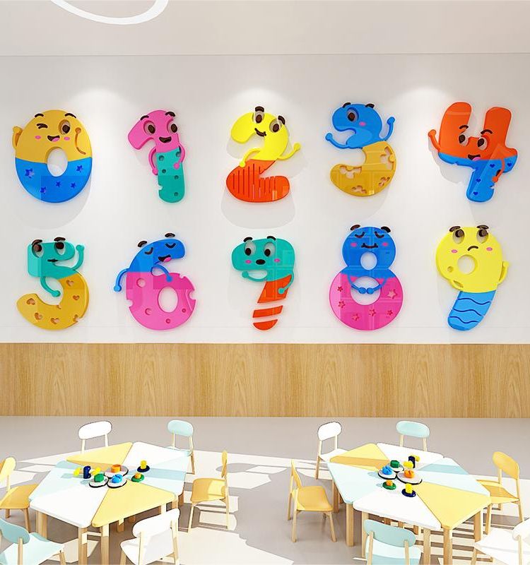 Tranh mica EPeBen dán tường nổi 3d hình Số Đếm decor trang trí Phòng cho bé, Phòng ngủ, Phòng khách,Mầm non