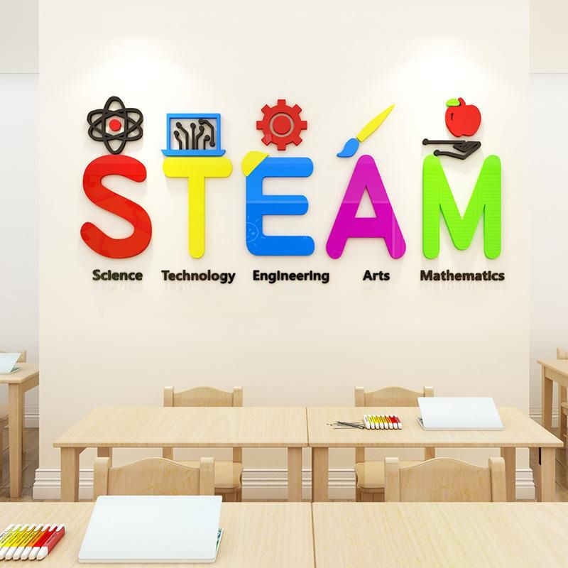 Tranh mica EPeBen dán tường nổi 3d hình STeam decor trang trí Phòng học, Phòng ngủ, Phòng khách,Mầm non