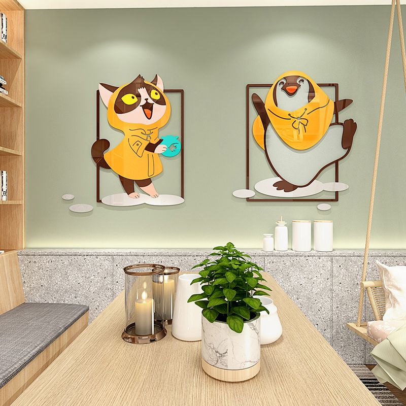 Tranh mica EPeBen dán tường nổi 3d hình nhân vật hoạt hình Zootopia decor trang trí Phòng ngủ có bé, Phòng học Mẫu giáo