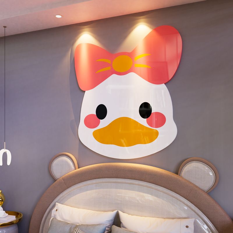 Tranh mica EPeBen dán tường nổi 3d hình Gáu Trúc Vịt Con decor trang trí Phòng Cho Bé, Mầm Non