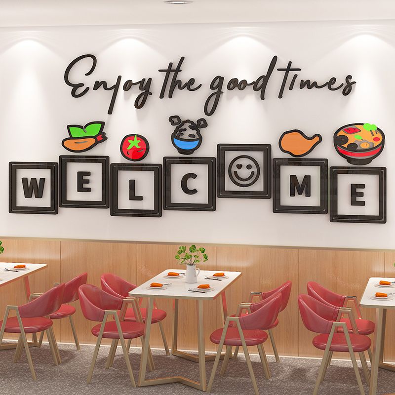 Tranh mica EPeBen dán tường nổi 3d hình Enjoy The Good Times decor trang trí Quán Trà Sữa, Quán Nước