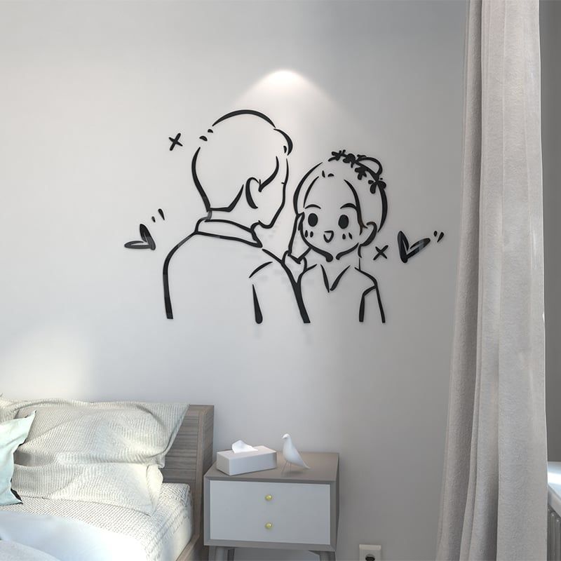 Tranh mica EPeBen dán tường nổi 3d Chân Dung trang trí Phòng ngủ, Phòng khách