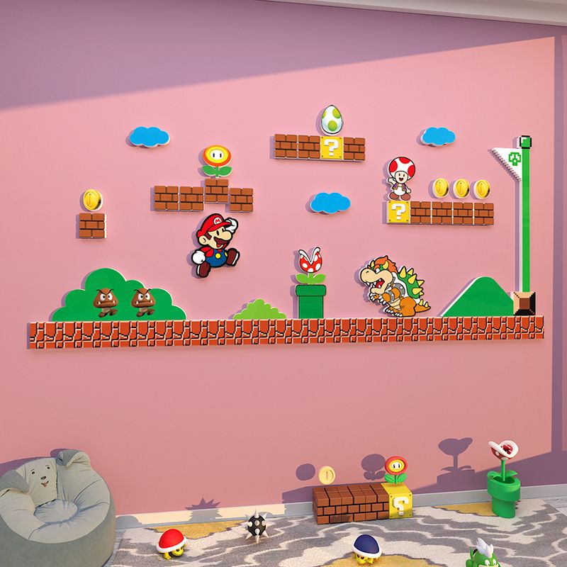 Tranh Fomex EPeBen dán tường nổi 3d Hình Thế giới Mario decor trang trí Phòng cho bé, Phòng ngủ, Phòng khách, Mẫu giáo