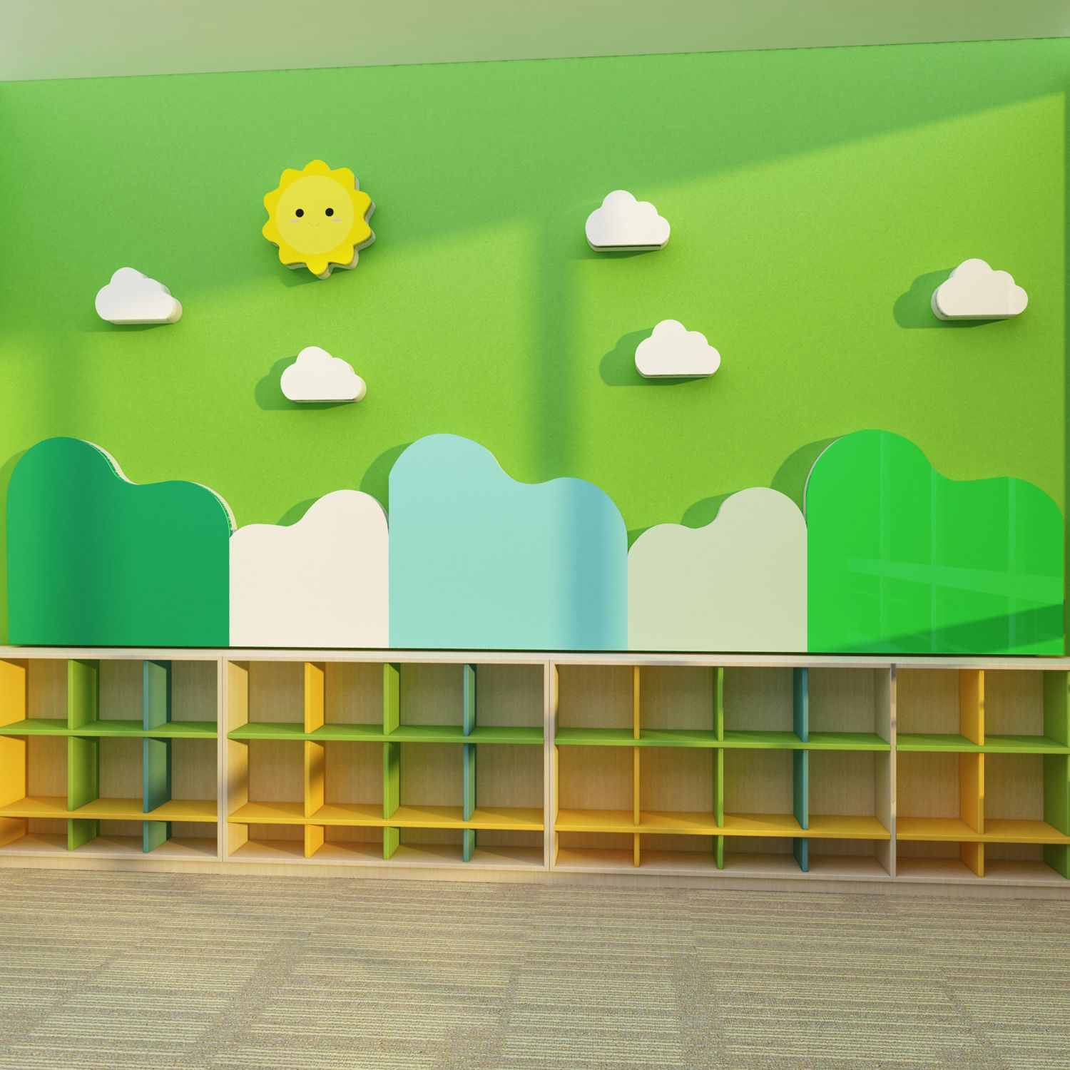 Tranh Fomex EPeBen dán tường nổi 3d Hình Núi non hùng vĩ decor trang trí Phòng cho bé, Phòng ngủ, Phòng Học, Mẫu giáo