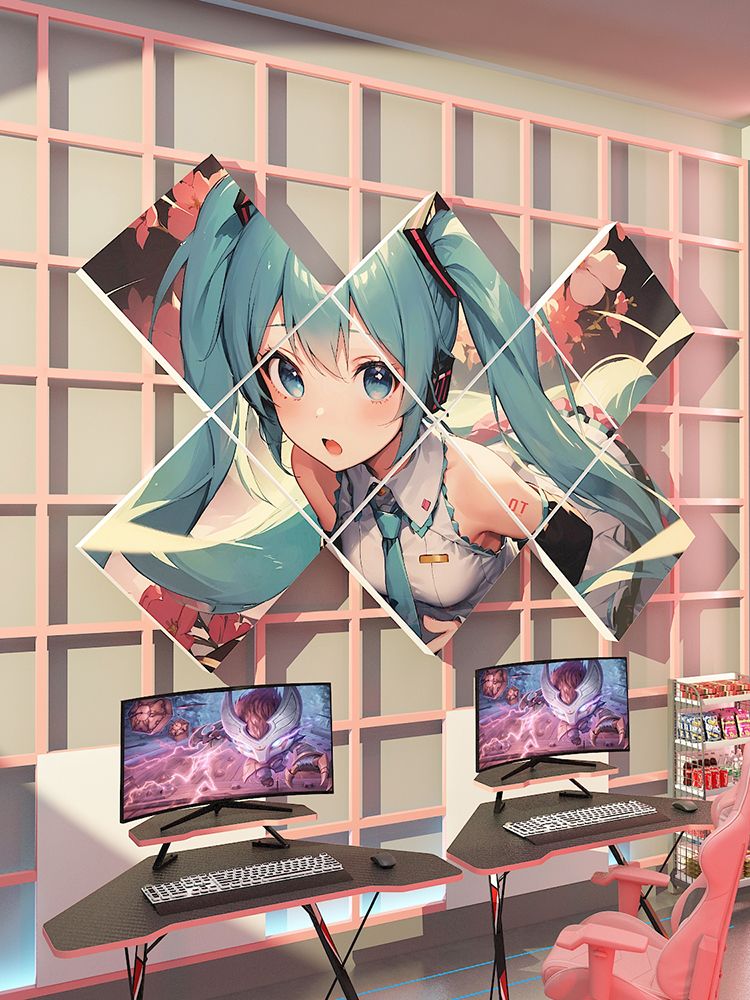 Tranh Fomex EPeBen dán tường nổi 3d Hình Nhân Vật Ảo Decor Trang Trí Quán Net Phòng Chơi Game Tường Cyber Game