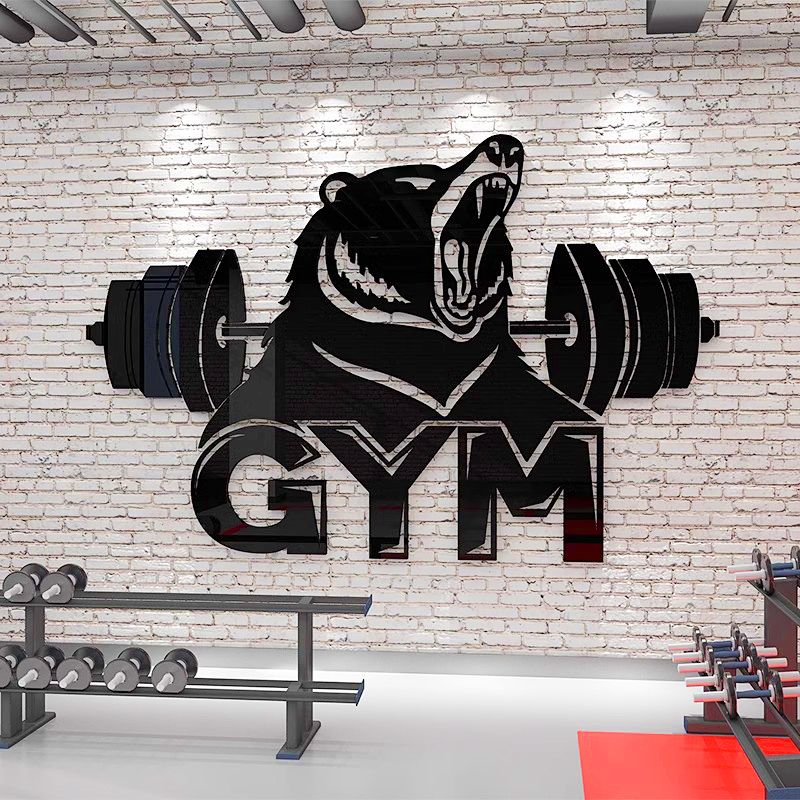 Tranh mica EPeBen dán tường nổi 3d hình Sức mạnh thể chất decor trang trí Phòng fitness, Phòng gym, Phòng giải trí