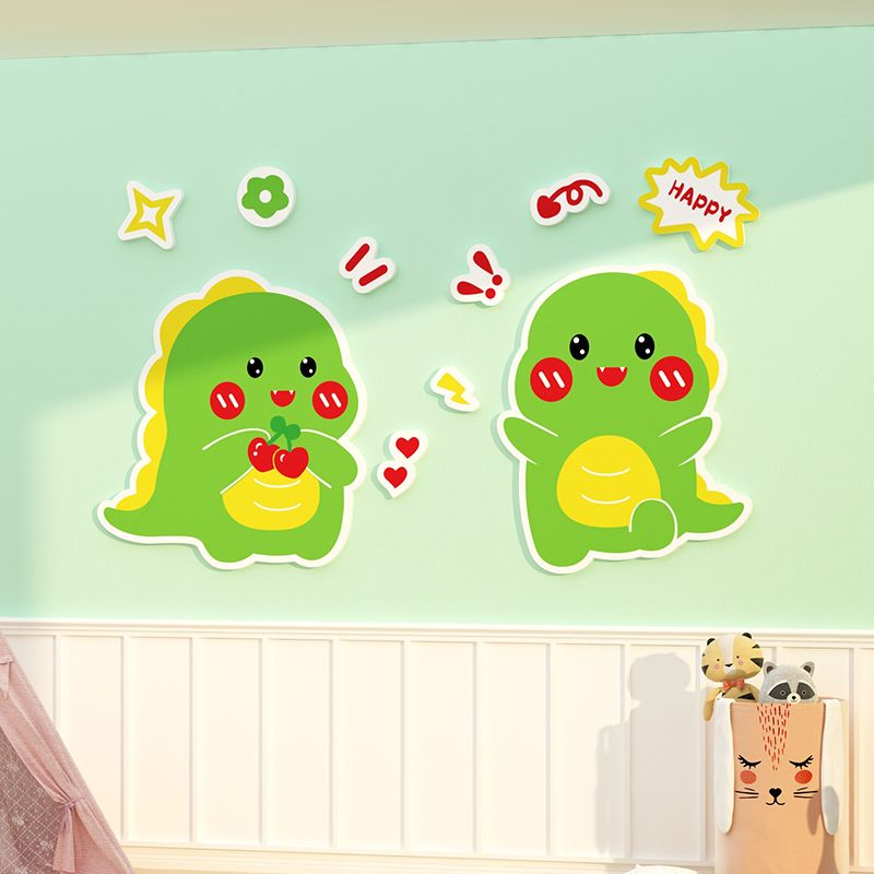 Tranh Fomex EPeBen dán tường nổi 3d Hình Chú Dino Ngọt Ngào decor trang trí Phòng cho bé, Phòng khách, Mẫu giáo