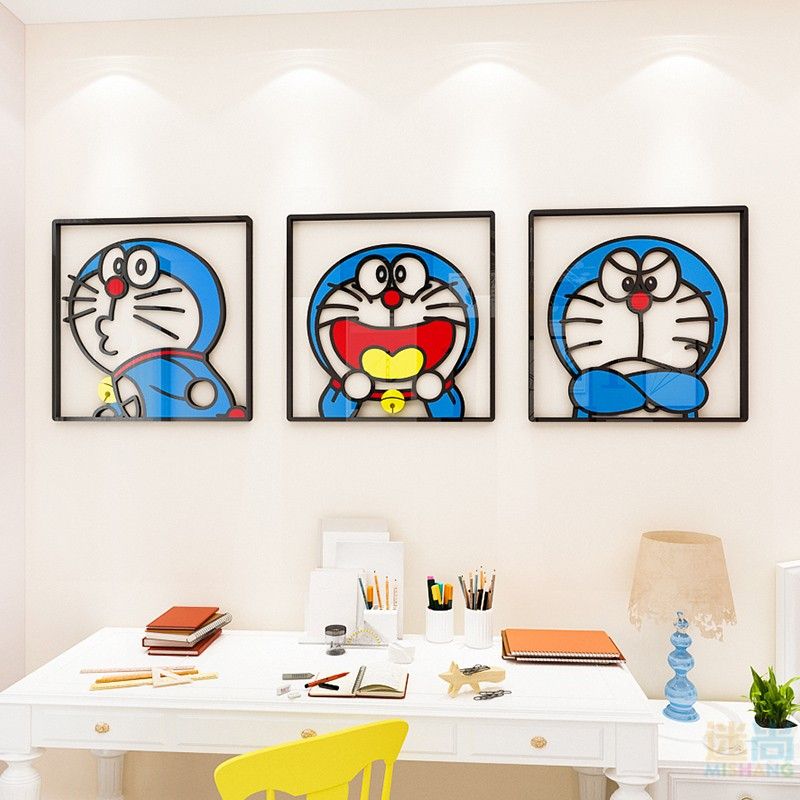 Tranh mica EPeBen dán tường nổi 3d hình Mơ ước tuổi thơ Doraemon décor, trang trí Phòng Ngủ, Phòng Cho Bé, Phòng Học