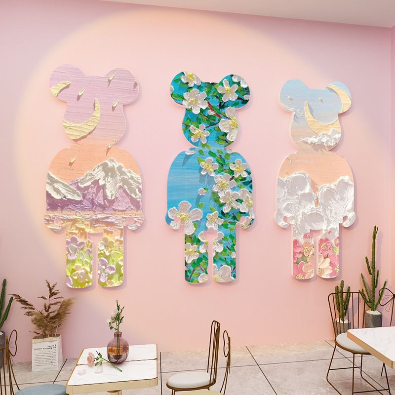 Tranh Fomex EPeBen dán tường nổi 3d Hình KAWS Decor Trang Trí Quán Nước Địa Điểm Kinh Doanh Spa Salon